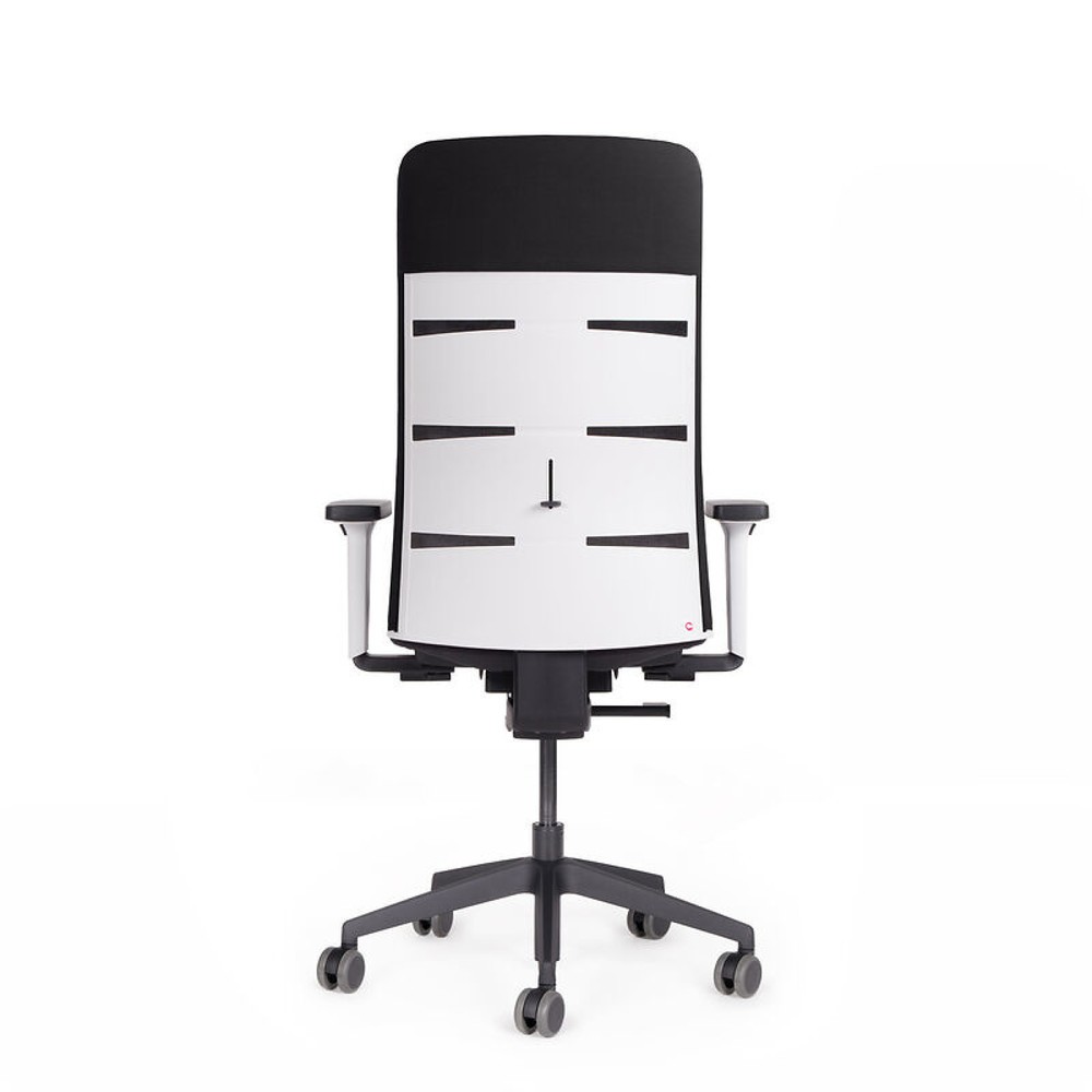 Produktabbildung Nr. 3: lento agilis matrix MT13 Bürostuhl, 100% Polyester, schwarzer Sitz, schwarz-weiße Rückenlehne, Kunststoff-Fußkreuz