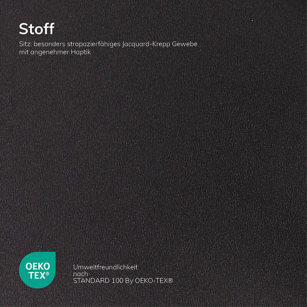 Produktabbildung Nr. 7: lento agilis matrix MT13 Bürostuhl, 100% Polyester, schwarzer Sitz, schwarz-weiße Rückenlehne, Kunststoff-Fußkreuz