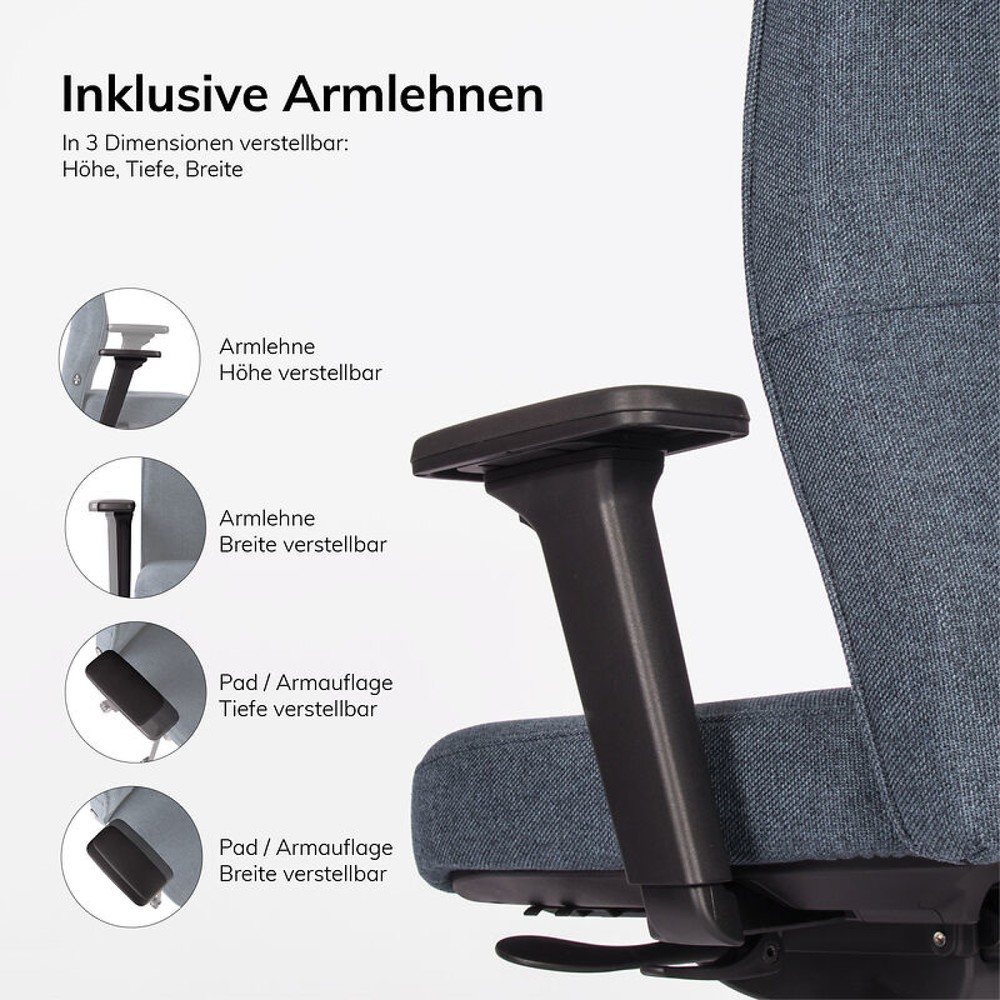 Produktabbildung Nr. 2: lento genesis GE10 Bürostuhl, dunkelgrau