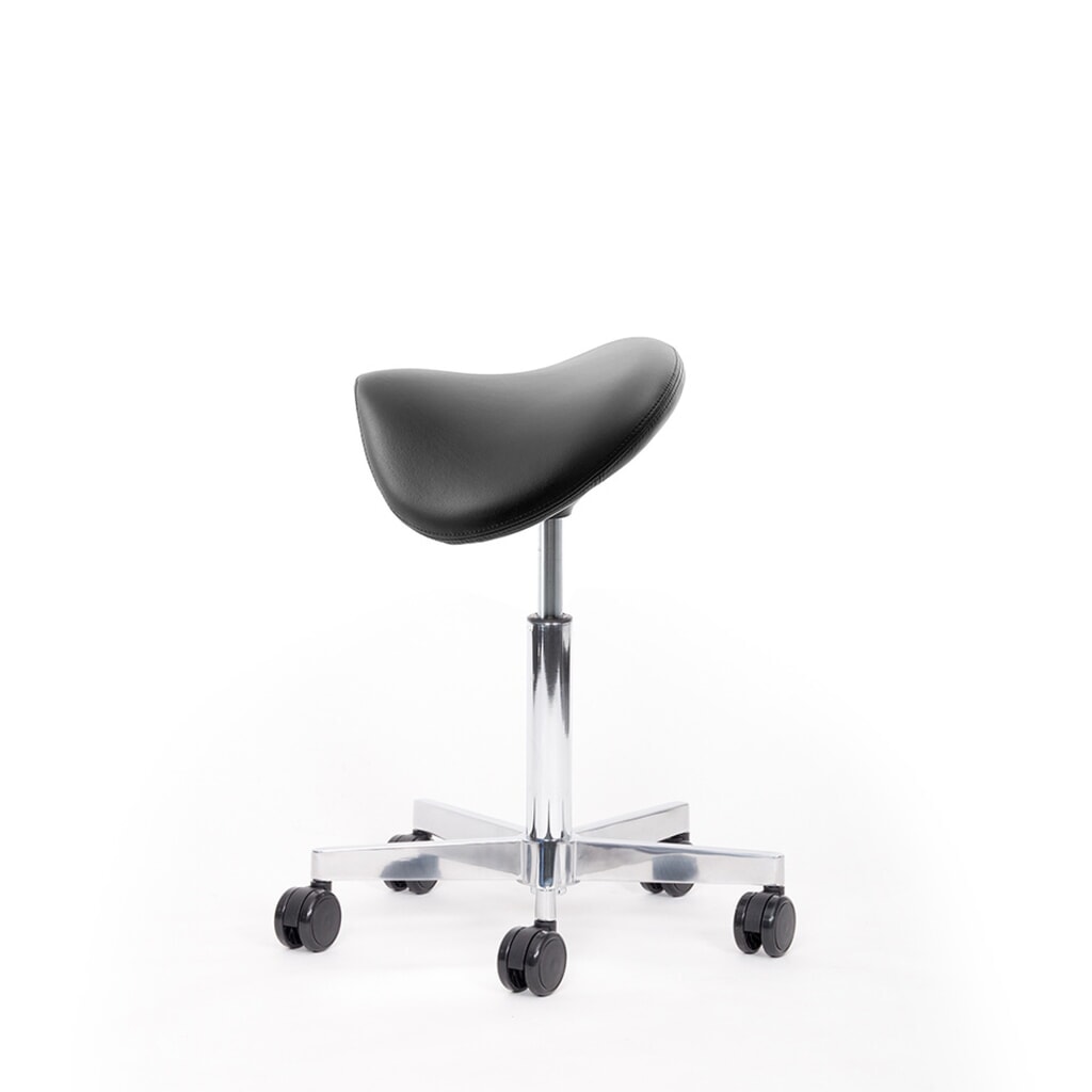 Produktabbildung Nr. 2: lento sella SL10 Rollhocker mit Sattelsitz, Skai® Kunstleder, schwarz