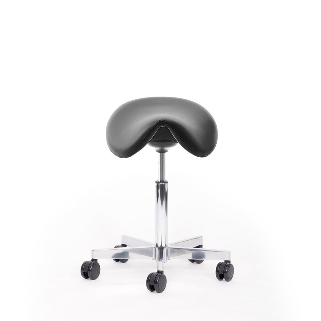 lento sella SL10 Rollhocker mit Sattelsitz, Skai® Kunstleder, schwarz Produktabbildung Nr. 4: lento sella SL10 Rollhocker mit Sattelsitz, Skai® Kunstleder, schwarz