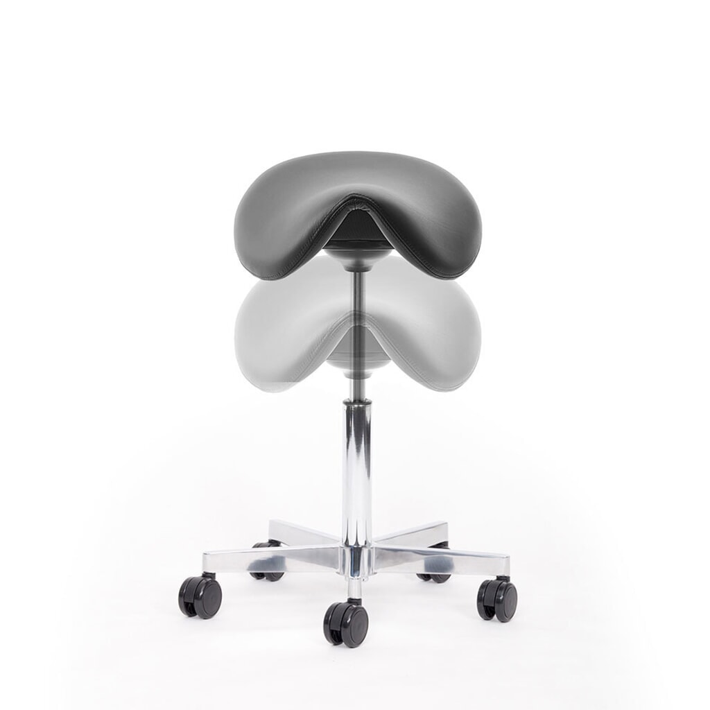 lento sella SL10 Rollhocker mit Sattelsitz, Skai® Kunstleder, schwarz Produktabbildung Nr. 5: lento sella SL10 Rollhocker mit Sattelsitz, Skai® Kunstleder, schwarz