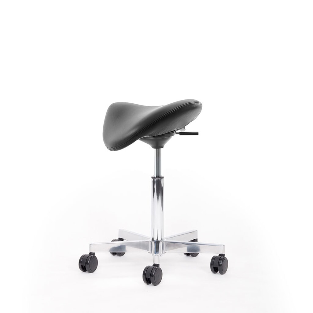 Produktabbildung Nr. 6: lento sella SL10 Rollhocker mit Sattelsitz, Skai® Kunstleder, schwarz