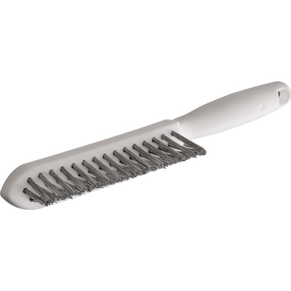 Produktabbildung: LESSMANN Kehlnahtbürste, 0,35 mm VA-Stahldraht gewellt, Länge 290 mm, 3-reihig