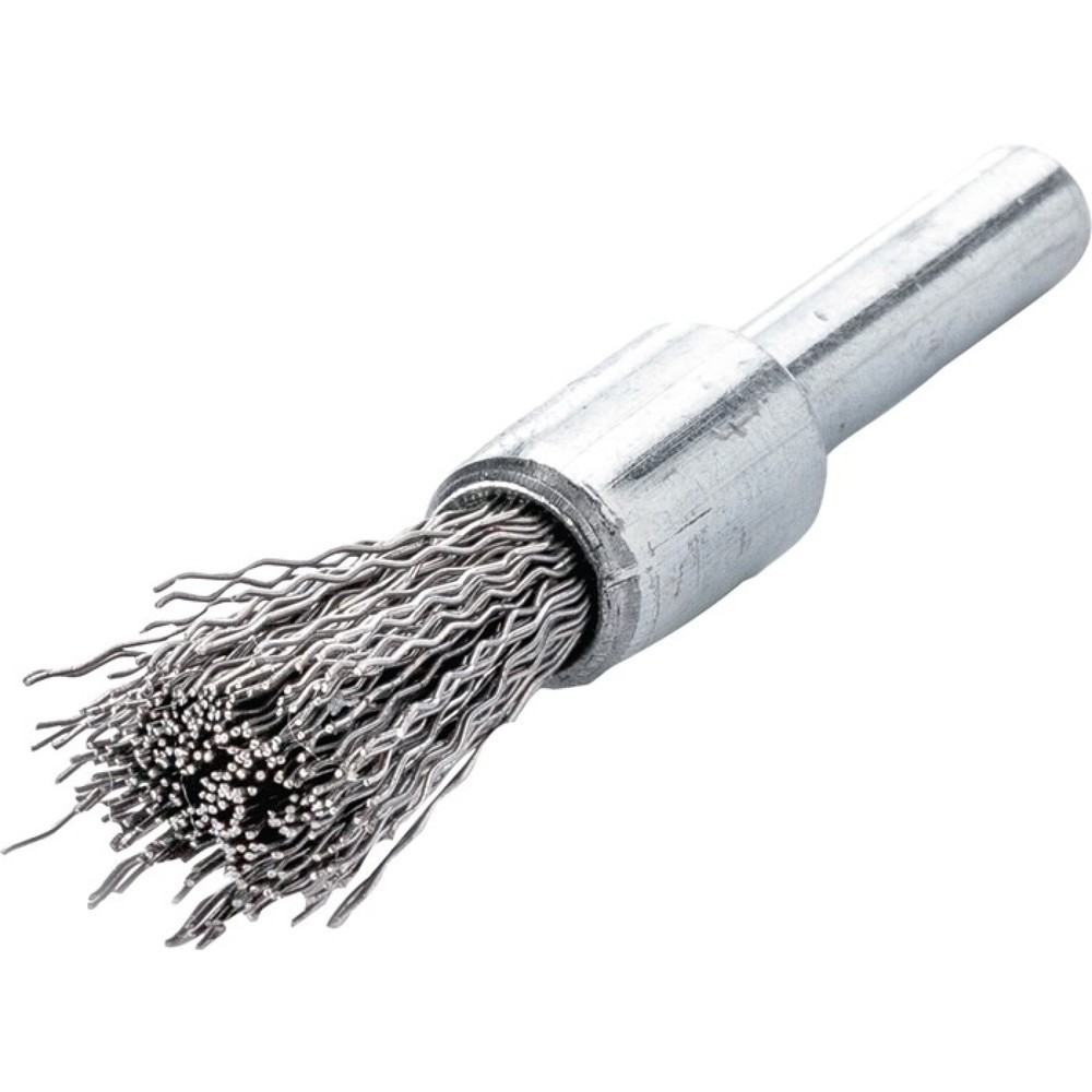 Produktabbildung: LESSMANN Pinselbürste, Durchmesser 12 mm Schaft 6 mm Drahtstärke 0,3 mm, Stahl