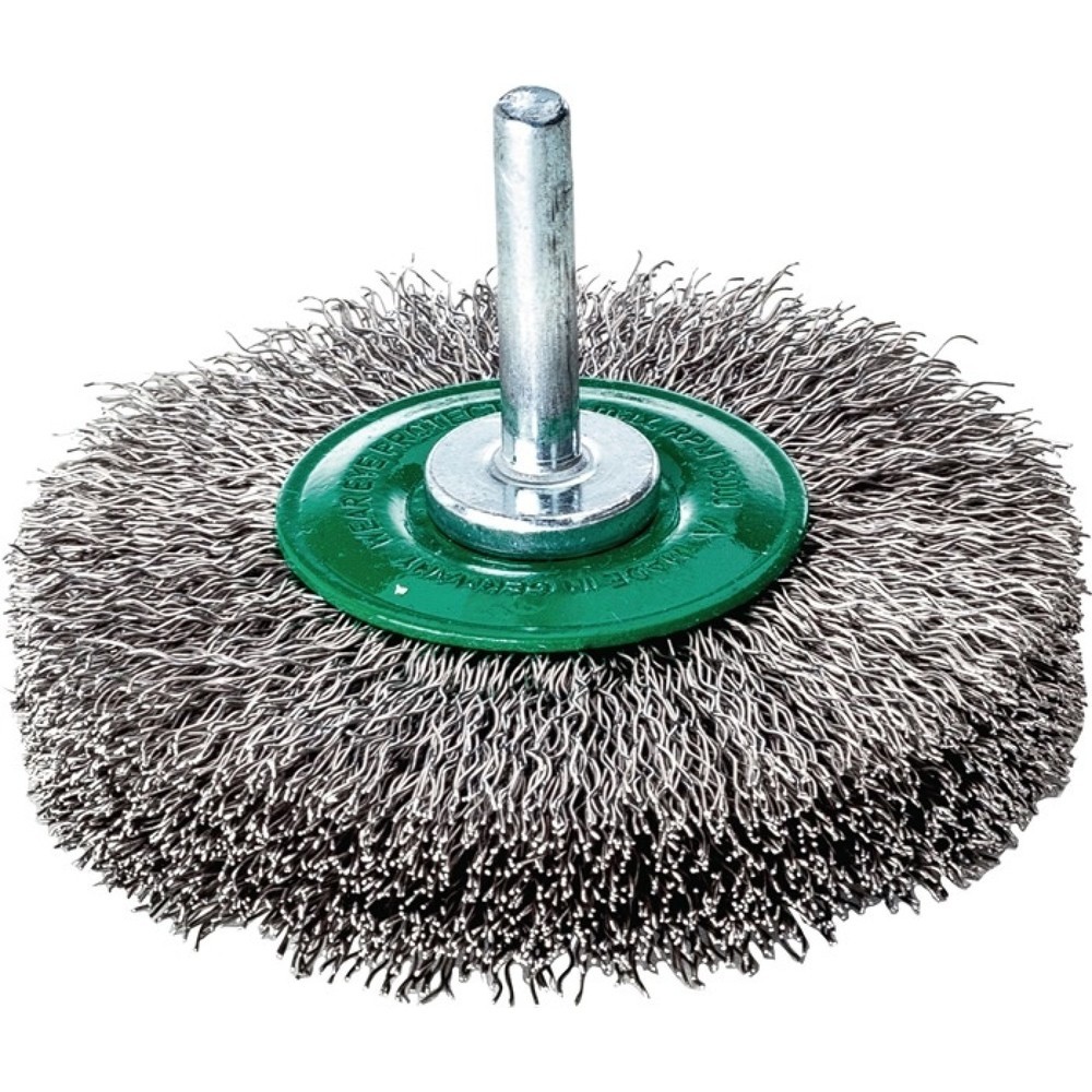 LESSMANN Rundbürste, Durchmesser 70 mm Schaft 6 mm Drahtstärke 0,3 mm, Edelstahl 13 mm 15000 min-¹ Produktabbildung: LESSMANN Rundbürste, Durchmesser 70 mm Schaft 6 mm Drahtstärke 0,3 mm, Edelstahl 13 mm 15000 min-¹
