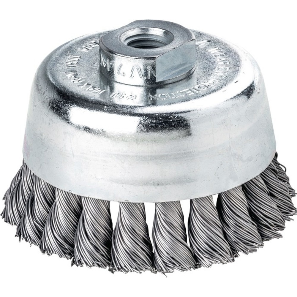 Produktabbildung: LESSMANN Topfbürste, Durchmesser 65 mm Gewinde Drahtstärke 0,5 mm, Stahl
