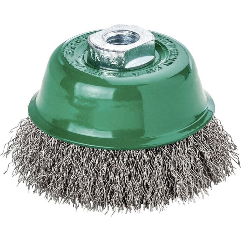 Produktabbildung: LESSMANN Topfbürste, Durchmesser 65 mm Gewinde Drahtstärke 0,3 mm, Edelstahl