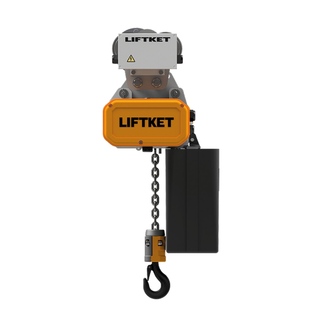 Produktabbildung: LIFTKET Elektrokettenzug S-Line mit Elektrofahrwerk, TK 125 kg, 8/2 m/min