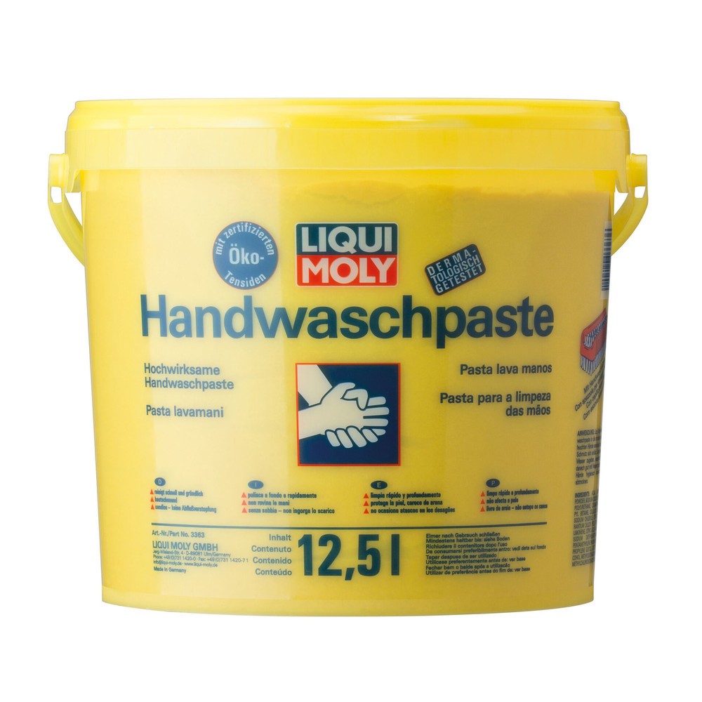 dermatologisch getestet | pH-hautneutral | gute Reinigungswirkung | angenehmes Hautgefühl | sehr ergiebig | schützt und pflegt die HautLIQUI MOLY Handwaschpaste 12,5 l LIQUI MOLY Handwaschpaste 12,5 l