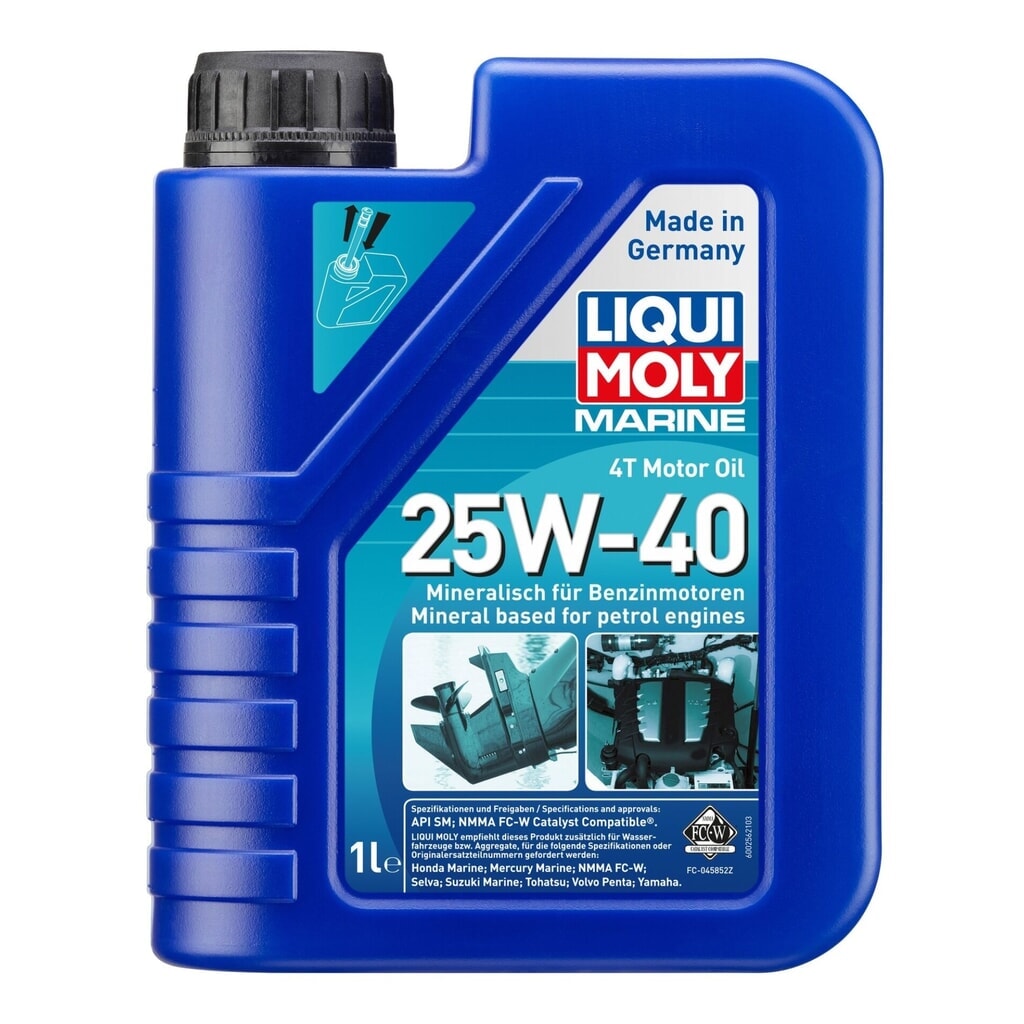 LIQUI MOLY Marine 4T Motor Oil 25W-40 1 l Produktabbildung: LIQUI MOLY Marine 4T Motor Oil 25W-40 1 l