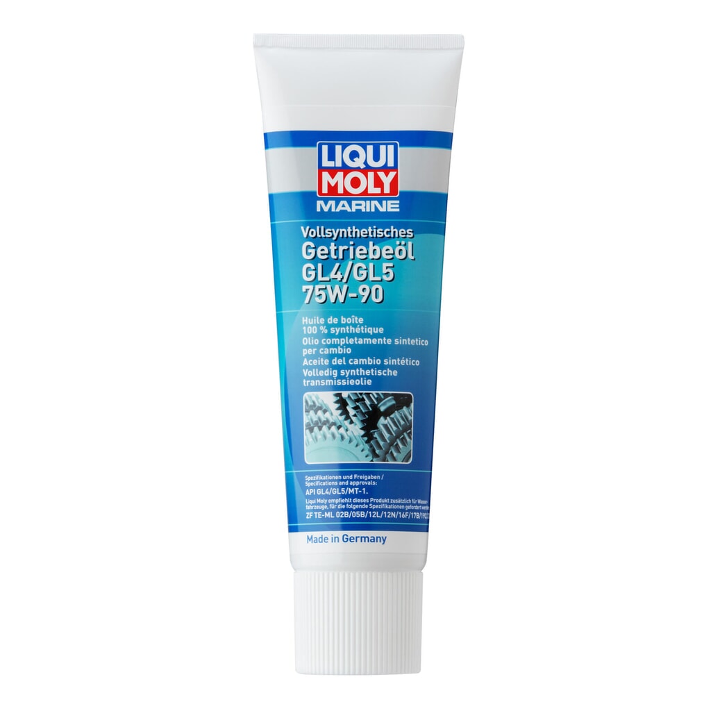 LIQUI MOLY Marine Vollsynthetisches Getriebeöl GL4/GL5 75W-90 250 ml Produktabbildung: LIQUI MOLY Marine Vollsynthetisches Getriebeöl GL4/GL5 75W-90 250 ml