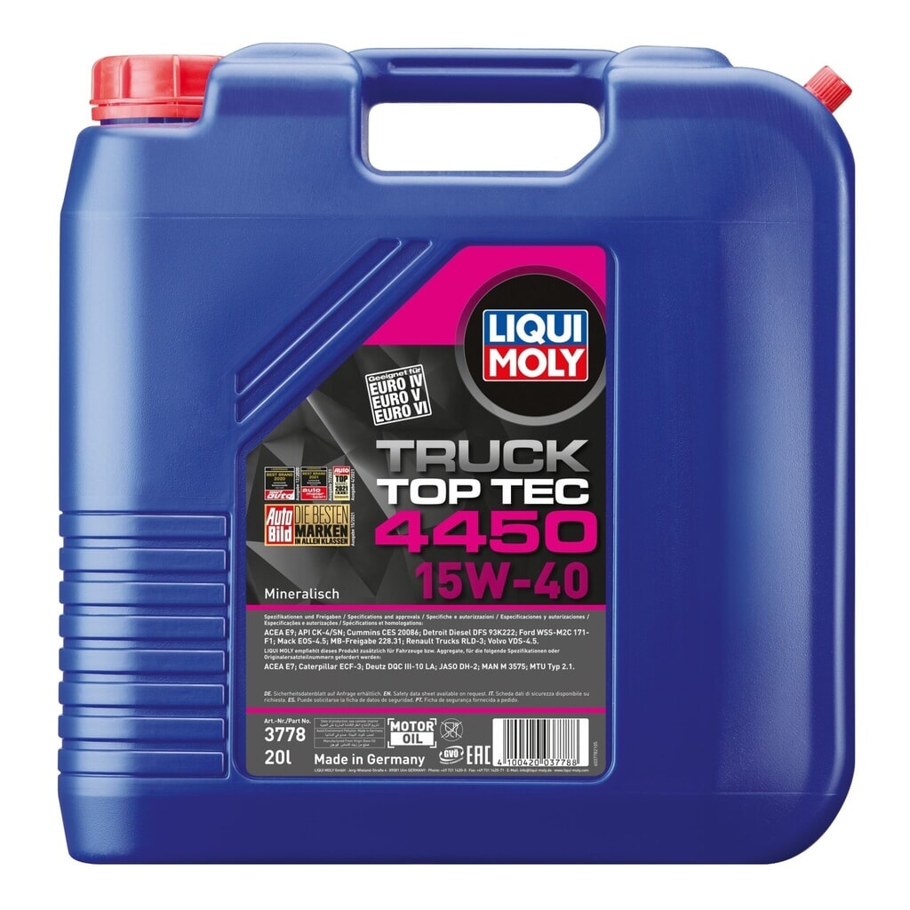 LIQUI MOLY Top Tec Truck 4450 15W-40 20 l Produktabbildung: LIQUI MOLY Top Tec Truck 4450 15W-40 20 l