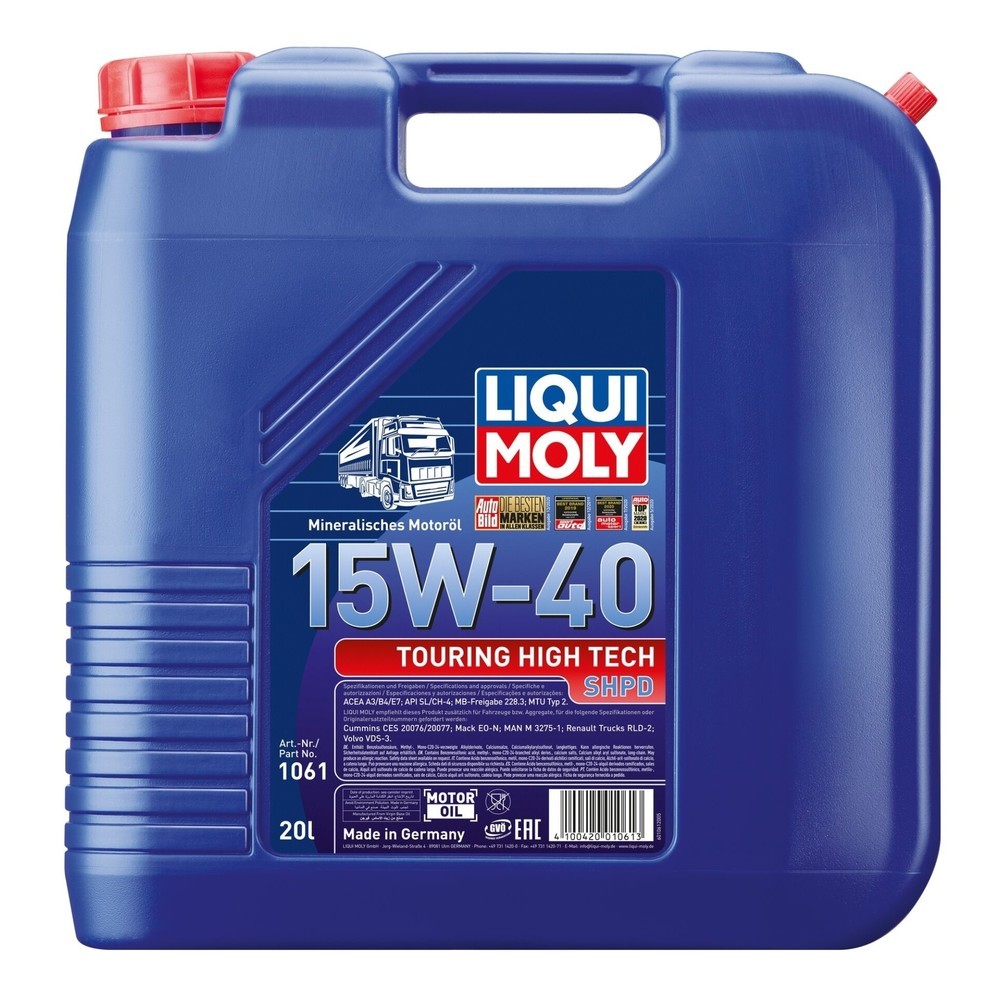 Produktabbildung: LIQUI MOLY Touring High Tech SHPD-Motoröl 15W-40 20 l