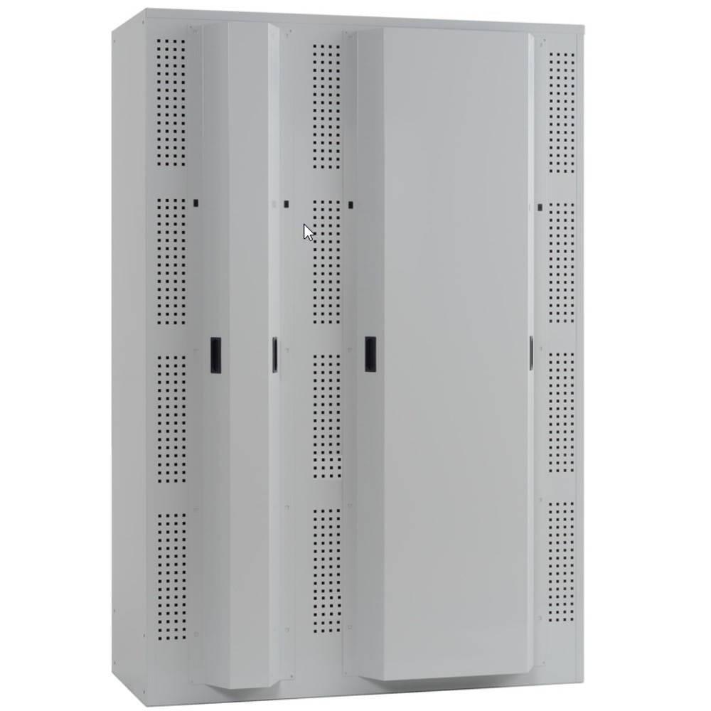 Produktabbildung Nr. 2: LISTA Akku-Ladeschrank, (BxTxH) 1205x585x1790mm, 3x4 Fächer, 2 Module pro Fach, lichtgrau