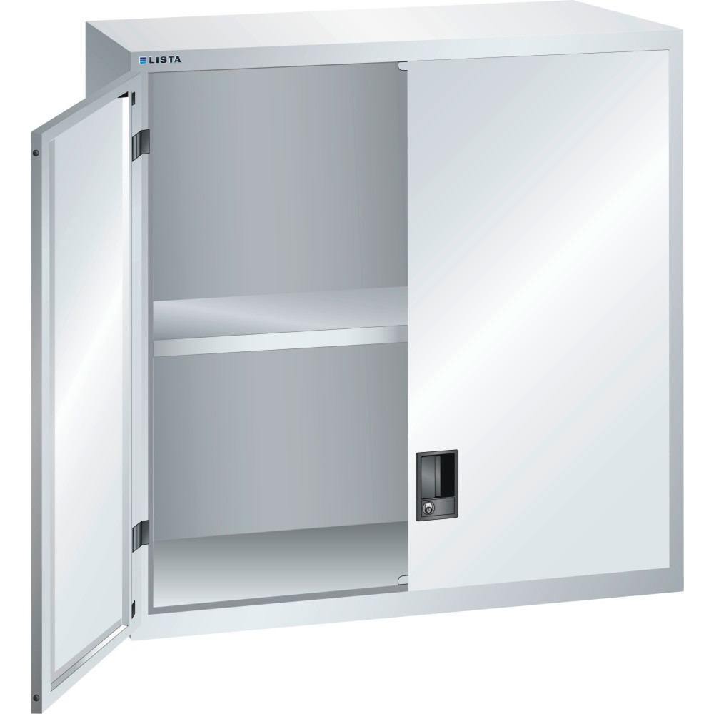 Produktabbildung: LISTA Büroschrank 54x27E, (BxTxH) 1023x572x1000mm, Flügeltüren, lichtgrau