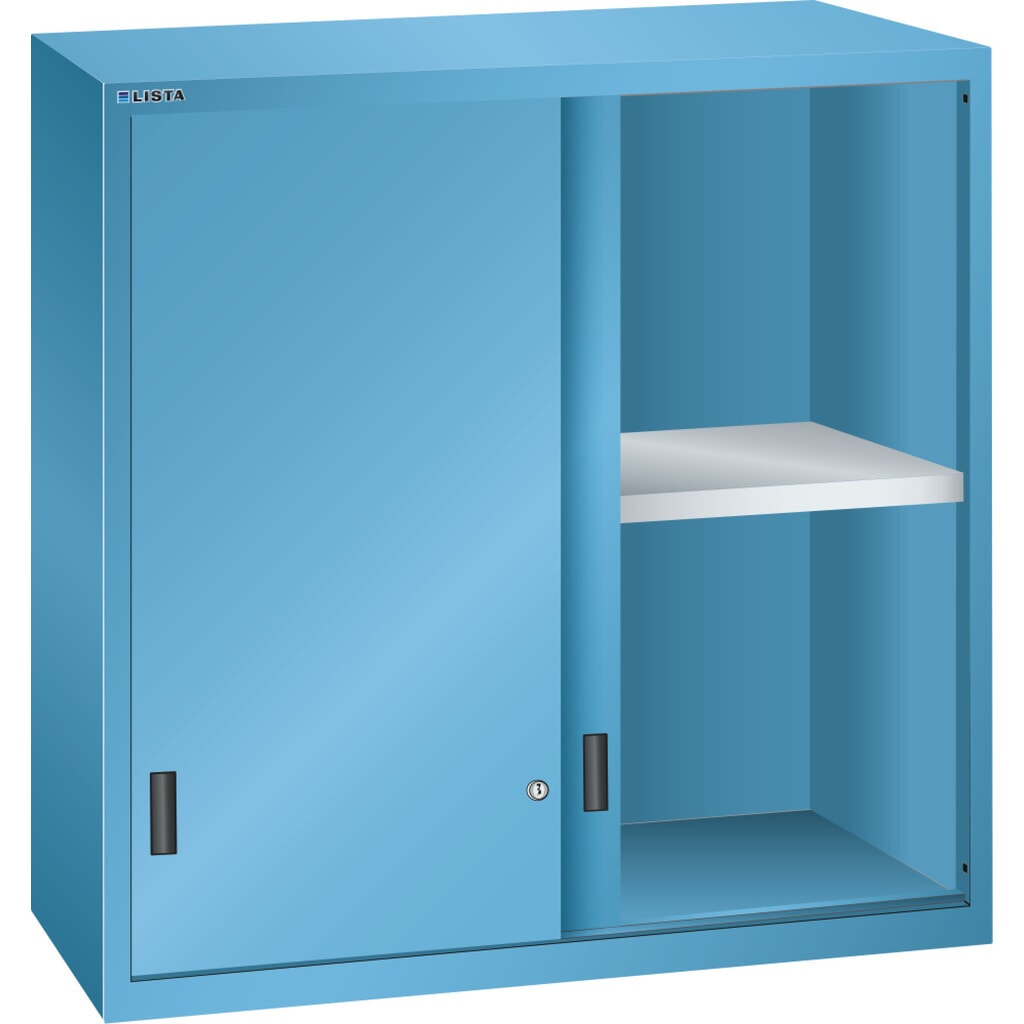 LISTA Aufsatzschrank mit Schiebetüren 54x27E, (BxTxH) 1023x572x1000mm, lichtblau Produktabbildung: LISTA Aufsatzschrank mit Schiebetüren 54x27E, (BxTxH) 1023x572x1000mm, lichtblau