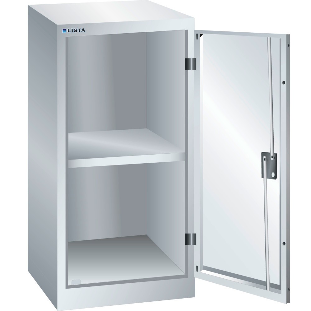 Produktabbildung: LISTA Beistellschrank, (BxTxH) 500x500x1000mm, 1 Verstellboden, lichtgrau, KEY Lock