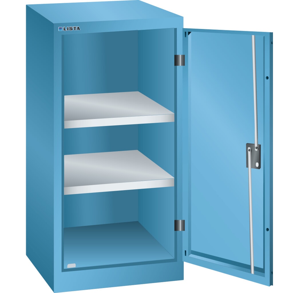 LISTA Beistellschrank, (BxTxH) 500x400x1000mm, 2 Verstellböden, lichtblau, KEY Lock Produktabbildung: LISTA Beistellschrank, (BxTxH) 500x400x1000mm, 2 Verstellböden, lichtblau, KEY Lock