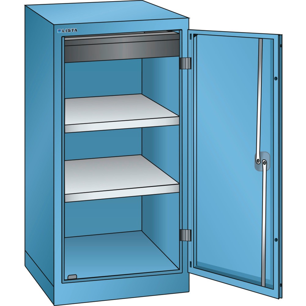 Produktabbildung: LISTA Beistellschrank, (BxTxH) 500x580x1000mm, 2 Verstellböden, 1 Schublade, lichtblau, KEY Lock