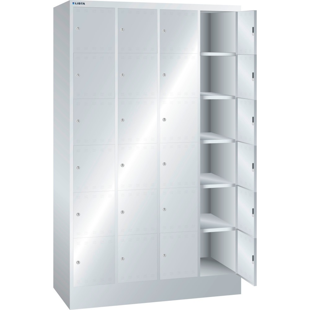 Produktabbildung: LISTA Fächerschrank, (BxTxH) 1200x500x1995mm, 4x6 Fächer, Verschlussvorrichtung