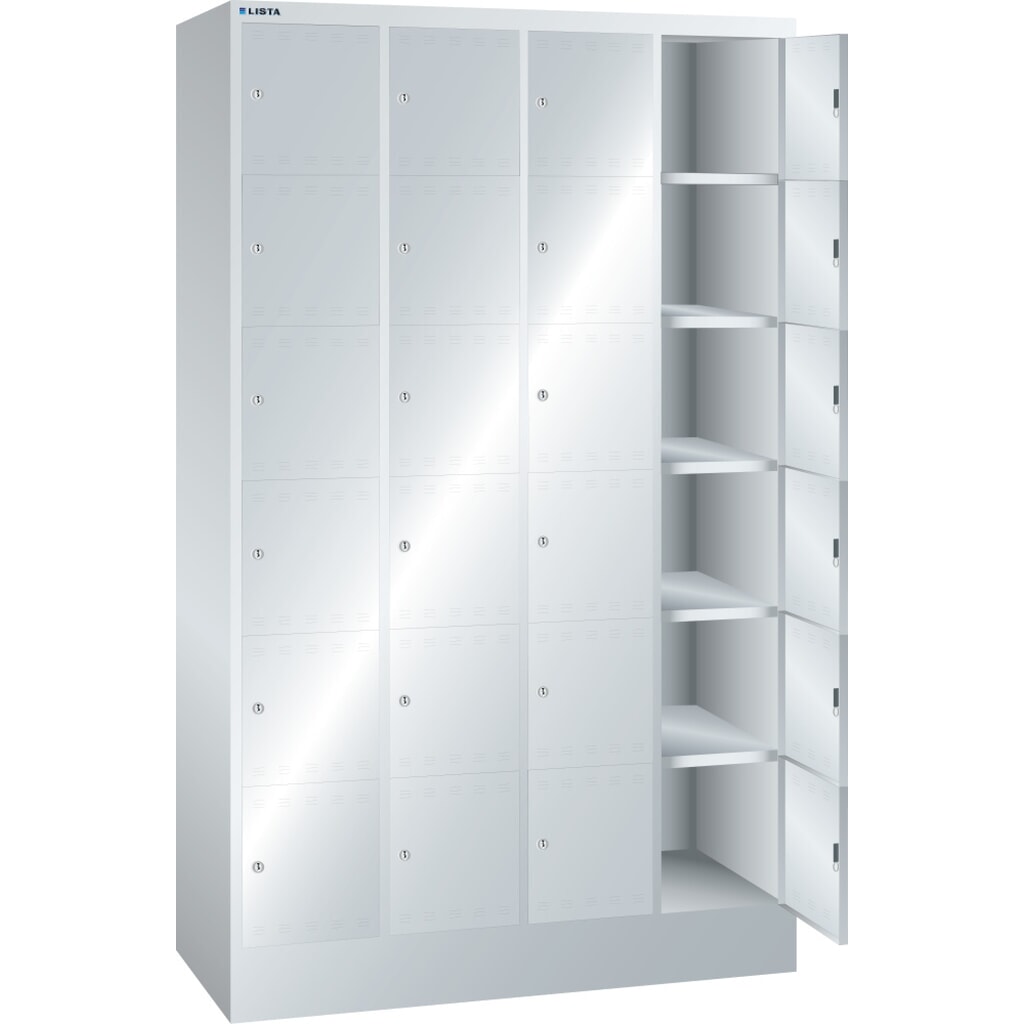 Produktabbildung: LISTA Fächerschrank, (BxTxH) 1200x500x1995mm, 4x6 Fächer, Verschlussvorrichtung