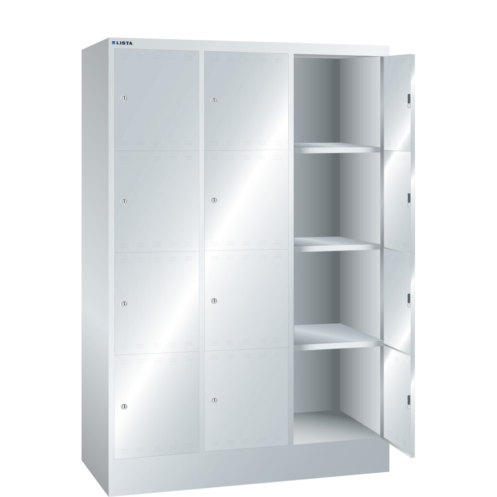 Produktabbildung: LISTA Fächerschrank, (BxTxH) 1205x500x1795mm, 3x4 Fächer, Verschlussvorrichtung