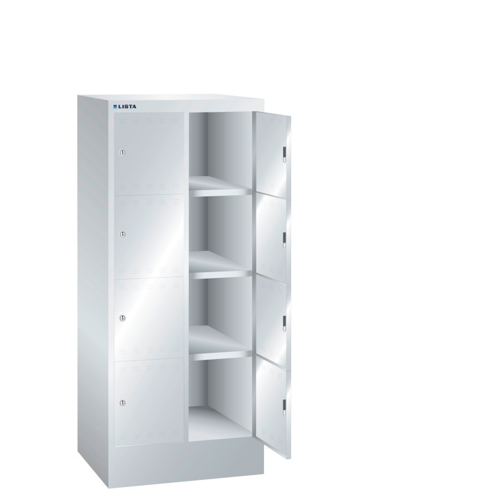 Produktabbildung: LISTA Fächerschrank, (BxTxH) 610x500x1395mm, 2x4 Fächer, Verschlussvorrichtung