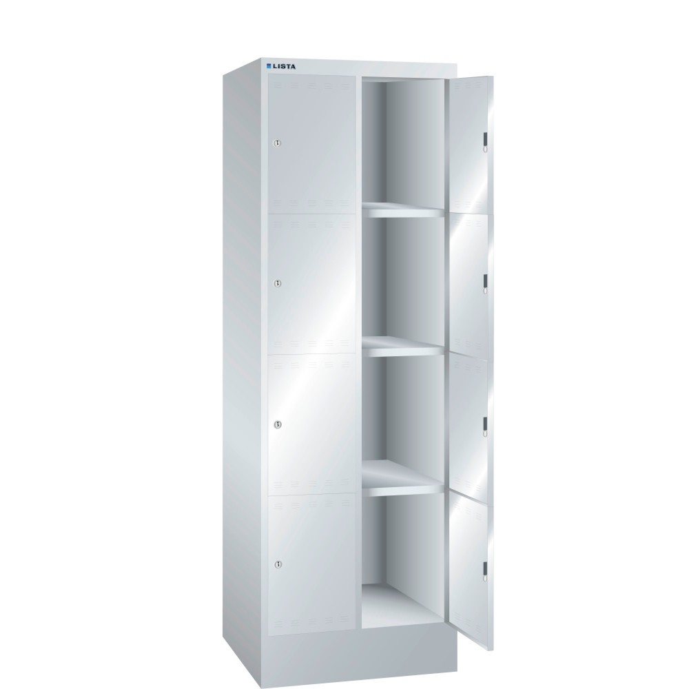Produktabbildung: LISTA Fächerschrank, (BxTxH) 610x500x1795mm, 2x4 Fächer, Zylinderschloss