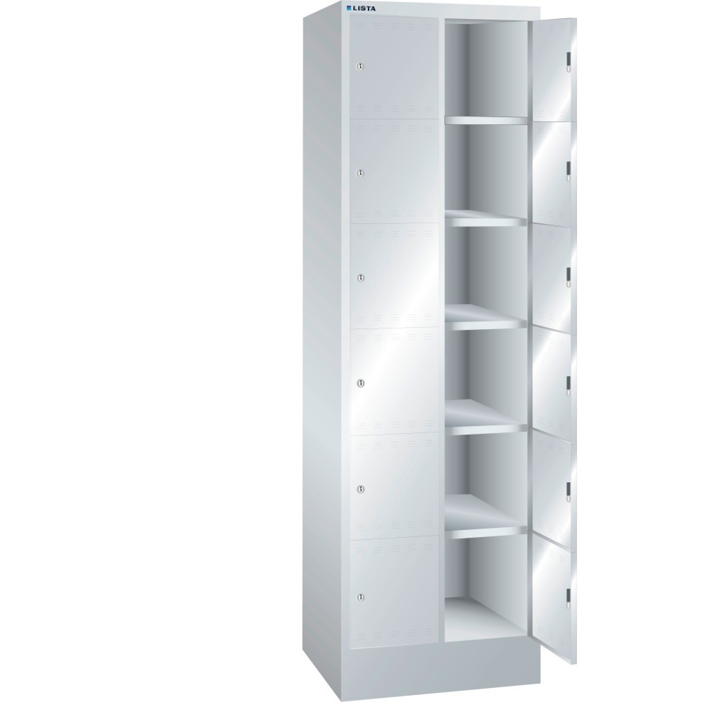 Produktabbildung: LISTA Fächerschrank, (BxTxH) 610x500x1995mm, 2x6 Fächer, Verschlussvorrichtung
