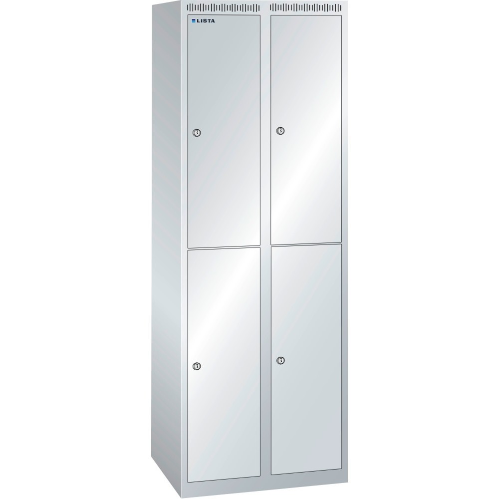 Produktabbildung: LISTA Garderobenschrank, (BxTxH) 500x1700mm, ohne Unterbau, 2-reihig, 2x2 Abteile, Verschlussvorrichtung