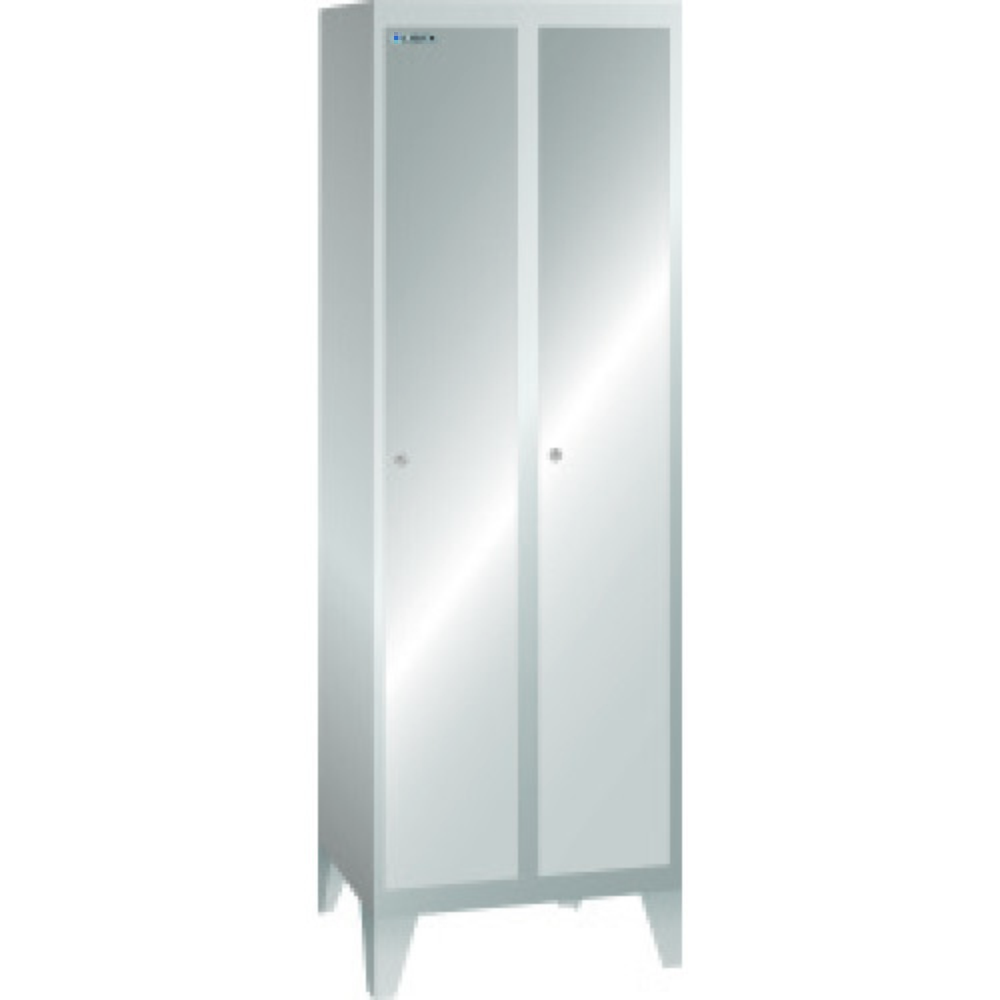 Produktabbildung: LISTA Garderobenschrank, (TxH) 500x1850mm, mit Füßen, 2 Abteile, Verschlussvorrichtung