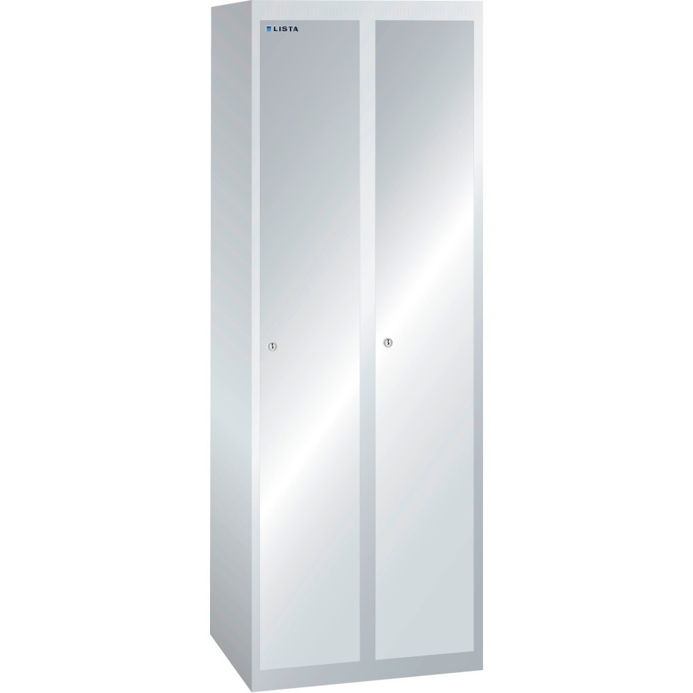 Produktabbildung: LISTA Garderobenschrank, (TxH) 500x1700mm, ohne Unterbau, 2 Abteile, Verschlussvorrichtung