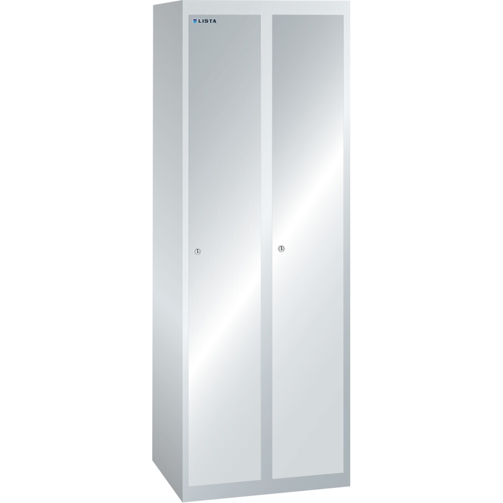 Produktabbildung: LISTA Garderobenschrank, (TxH) 500x1700mm, ohne Unterbau, 2 Abteile, Verschlussvorrichtung