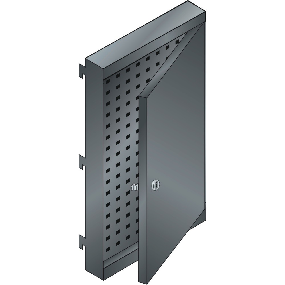 Produktabbildung: LISTA Lochwand mit Tür rechts, (BxTxH) 380x50x667mm