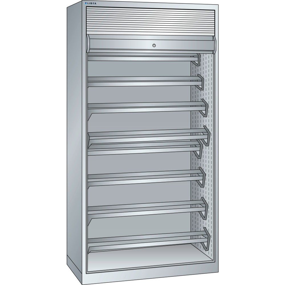 Produktabbildung: LISTA NC-Schrank 54x27E, (BxTxH) 1038x691x1950mm, o. Werkzeughalter, lichtgrau
