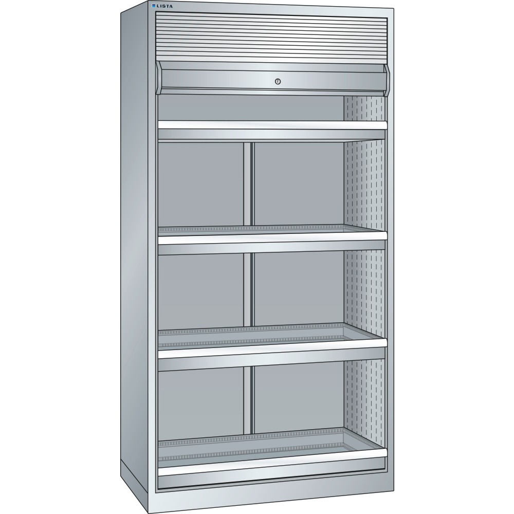 Produktabbildung: LISTA NC-Schrank 54x27E, (BxTxH) 1038x691x1950mm, o. Werkzeughalter, lichtgrau