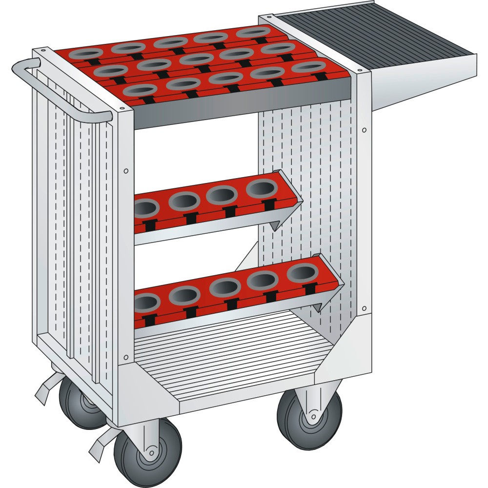 Produktabbildung: LISTA NC-Transportwagen 36x27E, (BxTxH) 1077x514x932mm, ISO-SK 50, lichtgrau