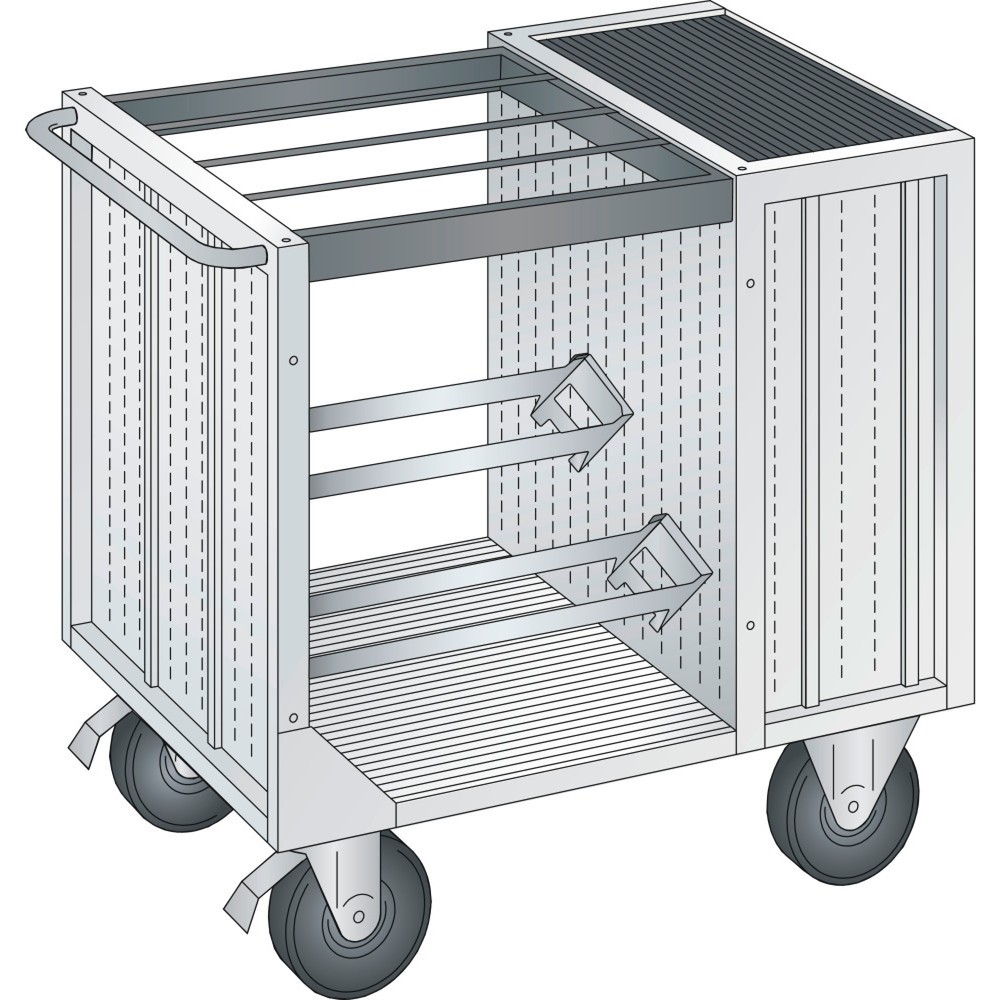 Produktabbildung: LISTA NC-Transportwagen 36x36E, (BxTxH) 1080x692x975mm, o. Werkzeughalter, lichtgrau