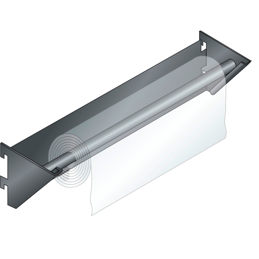 Produktabbildung: LISTA Papierrollenhalter, Länge 360mm