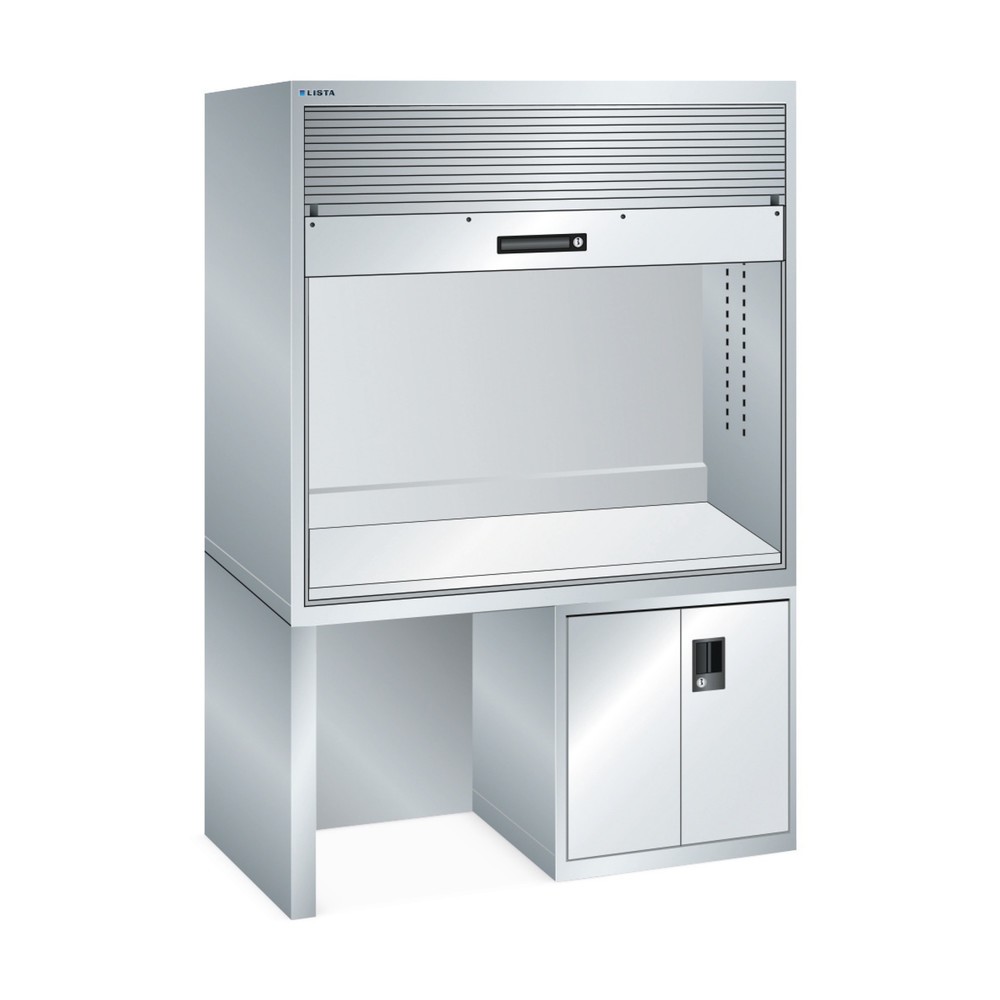 Produktabbildung: LISTA Qualitätsstation 2x36x36E, (BxTxH) 1434x725x1900mm, ohne Steckerleiste, lichtgrau