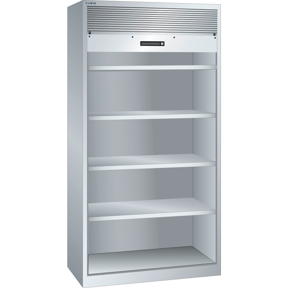 Produktabbildung: LISTA Rollladenschrank, (BxTxH) 1000x580x1950mm, 4 Verstellböden, lichtgrau