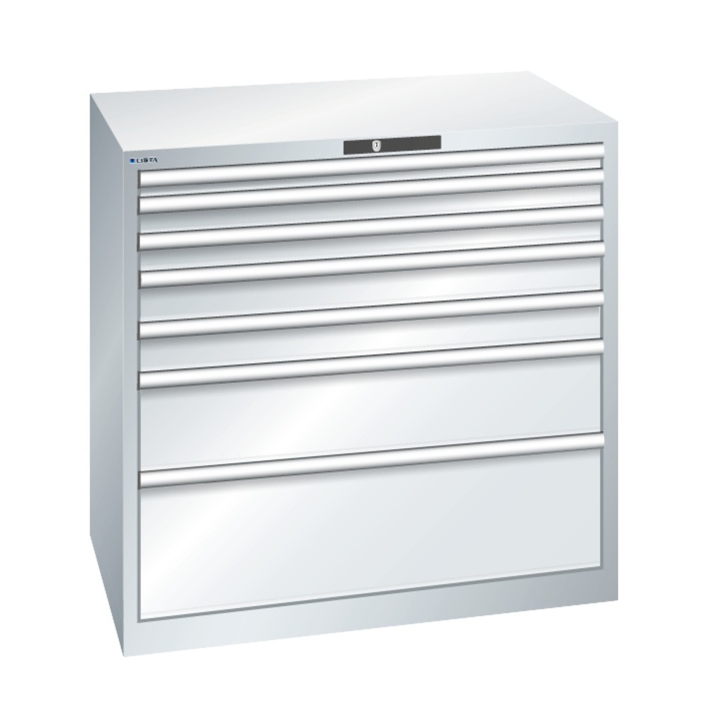 Produktabbildung Nr. 2: LISTA Schubladenschrank, Schubladen 2x75 + 3x100 + 3x150 mm, TK 200 kg, lichtblau