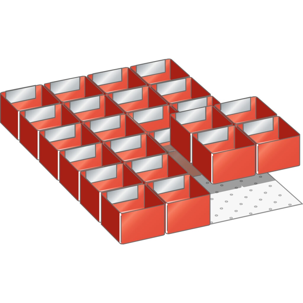 LISTA Set Einsatzkästen 18x27E, (BxTxFH) 306x459x50mm, 24-teilig Produktabbildung: LISTA Set Einsatzkästen 18x27E, (BxTxFH) 306x459x50mm, 24-teilig
