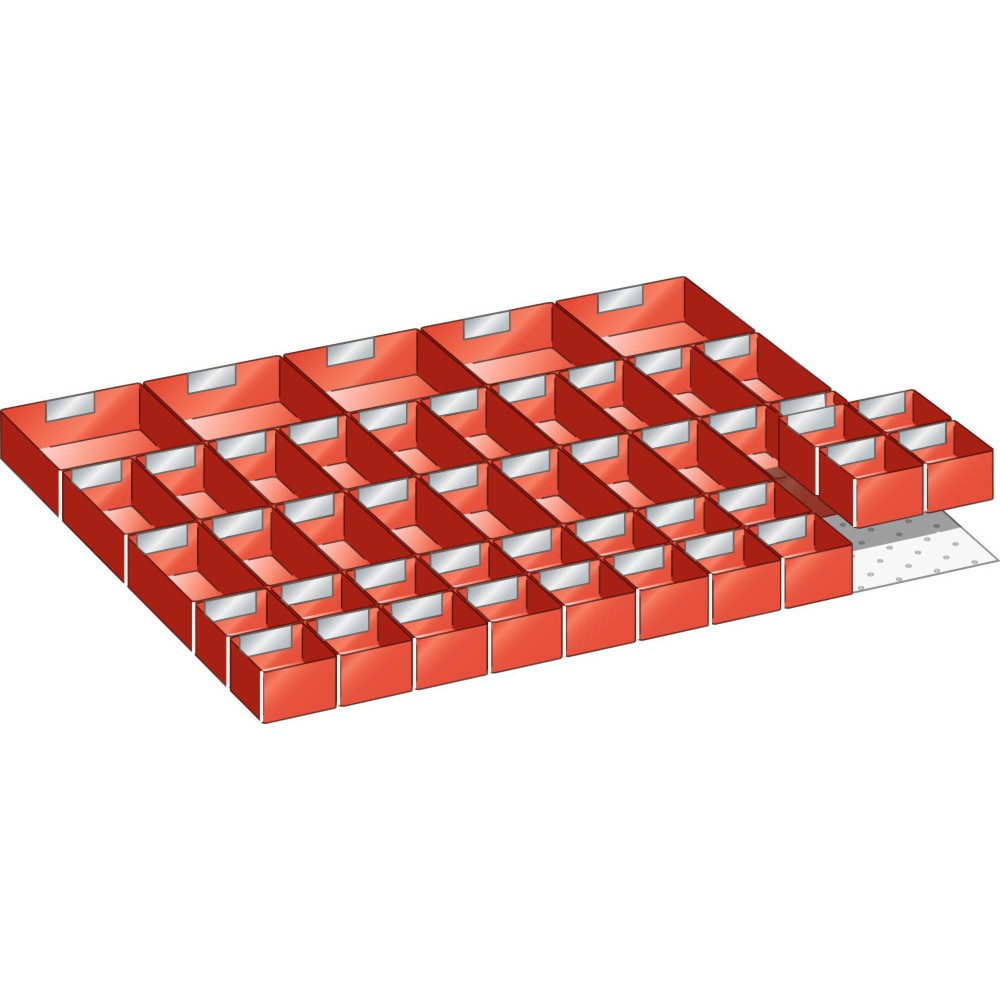 Produktabbildung: LISTA Set Einsatzkästen 45x36E, (BxT) 765x612mm, 45-teilig, für Fronthöhe 50mm