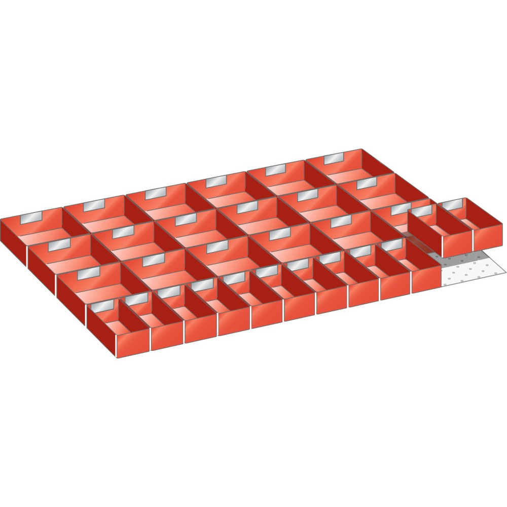 Produktabbildung: LISTA Set Einsatzkästen 54x36E, (BxTxFH) 918x612x75mm, 30-teilig