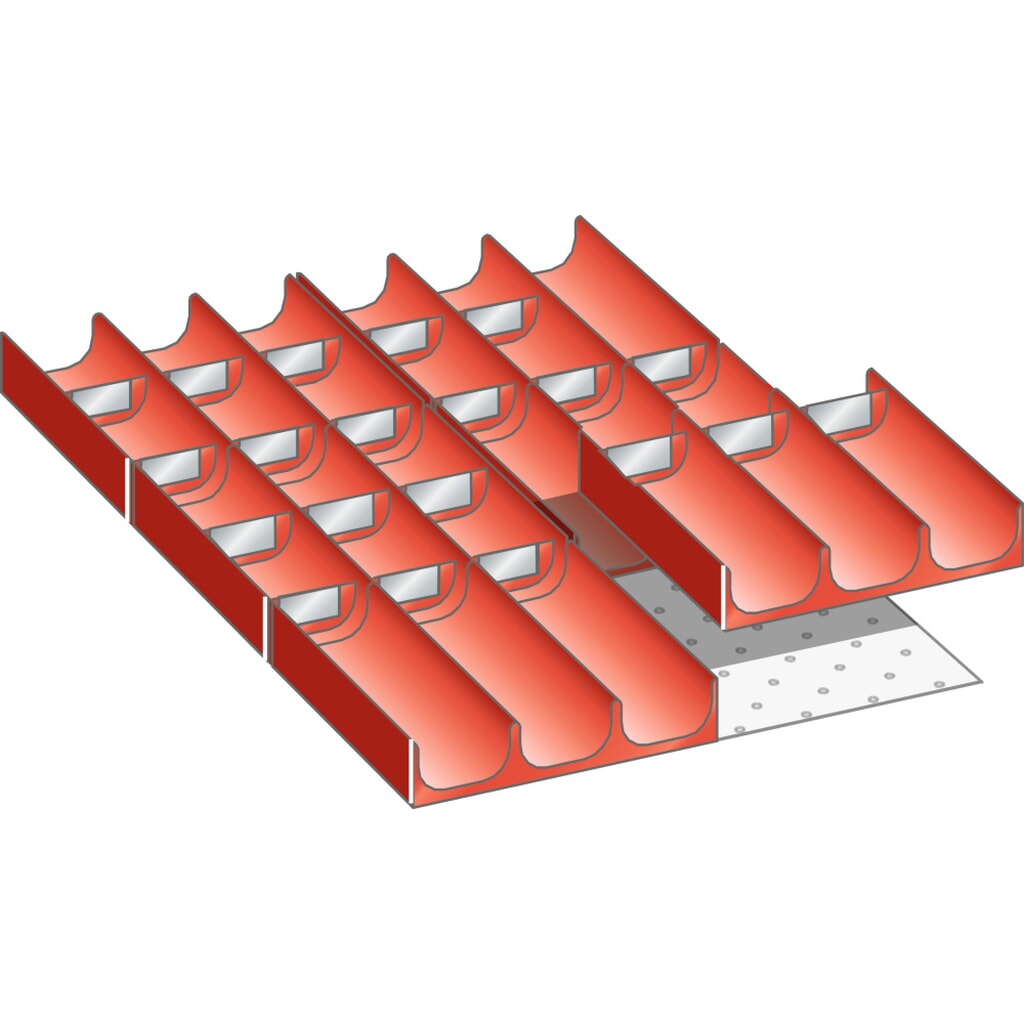 LISTA Set Mulden 18x27E, (BxTxFH) 306x459x50mm, 26-teilig Produktabbildung: LISTA Set Mulden 18x27E, (BxTxFH) 306x459x50mm, 26-teilig