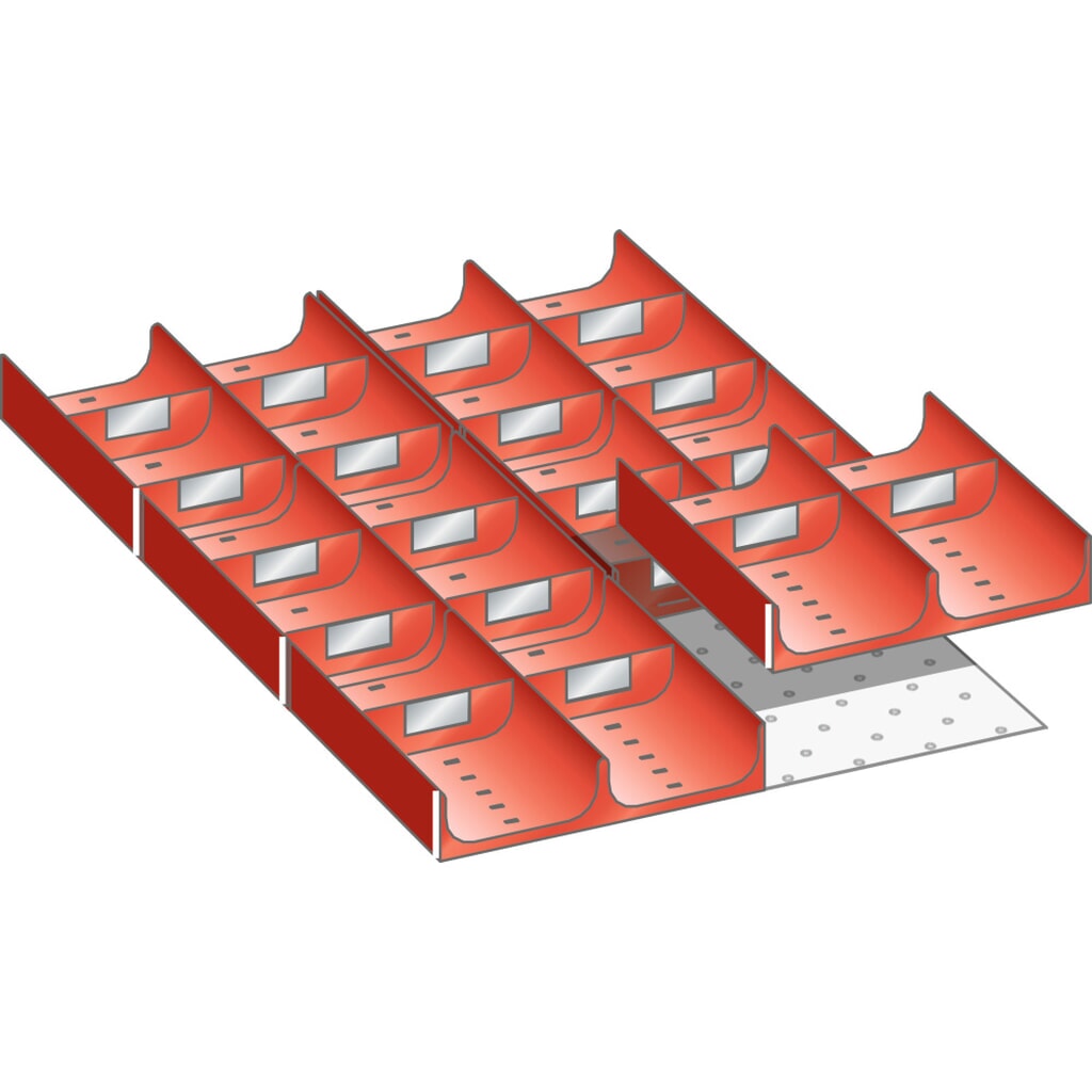 LISTA Set Mulden 18x27E, (BxTxFH) 306x459x50mm, 26 -teilig Produktabbildung: LISTA Set Mulden 18x27E, (BxTxFH) 306x459x50mm, 26 -teilig