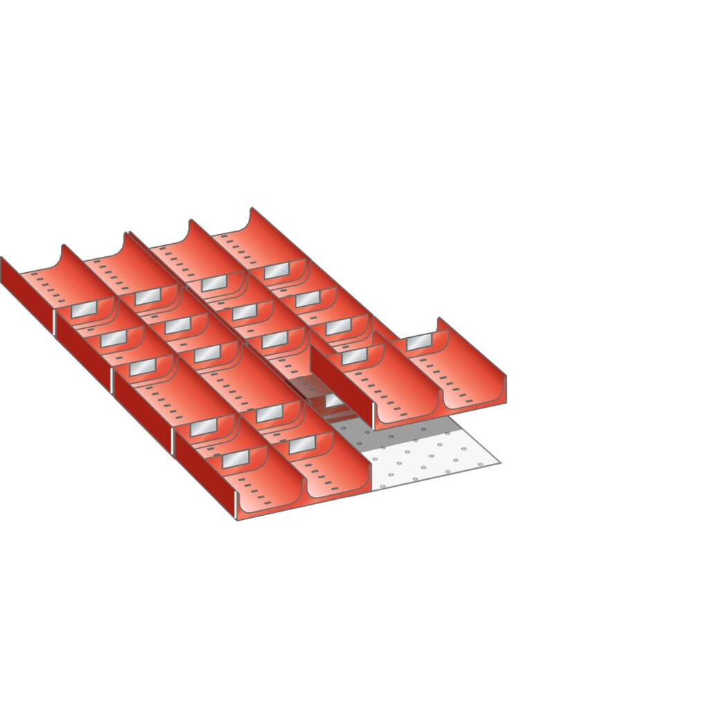 LISTA Set Mulden 18x36E, (BxTxFH) 306x612x50mm, 28-teilig Produktabbildung: LISTA Set Mulden 18x36E, (BxTxFH) 306x612x50mm, 28-teilig