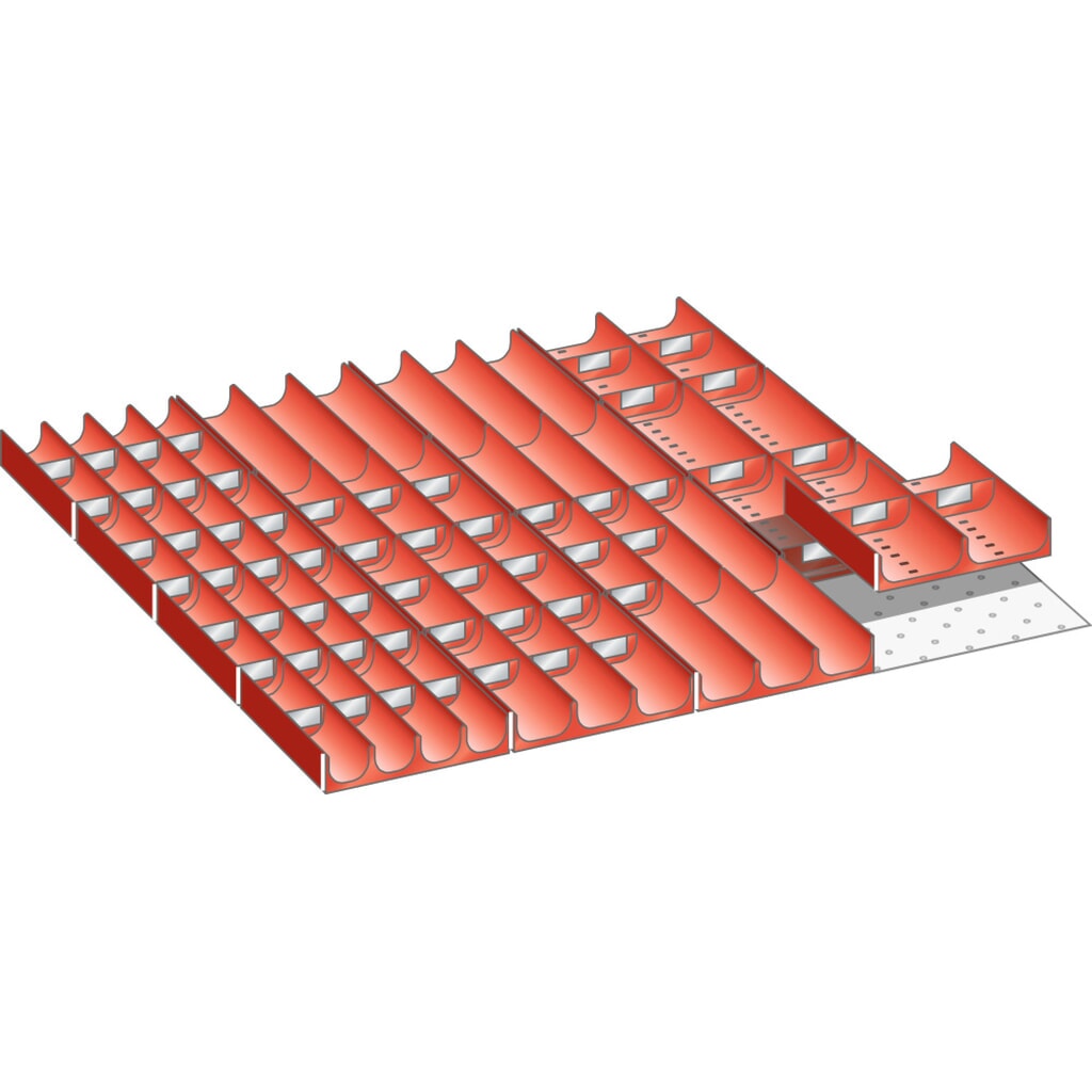 LISTA Set Mulden 36x36E, (BxTxFH) 612x612x50mm, 76-teilig Produktabbildung: LISTA Set Mulden 36x36E, (BxTxFH) 612x612x50mm, 76-teilig